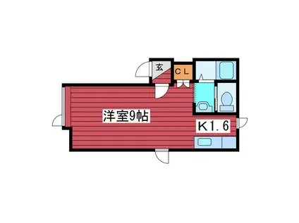 メゾンコリーヌ(1K/2階)の間取り写真