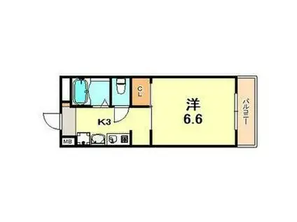 サン・ポラール 2(1K/3階)の間取り写真