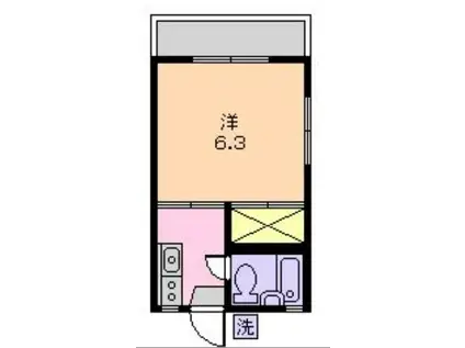 ドエル大幸(1K/1階)の間取り写真