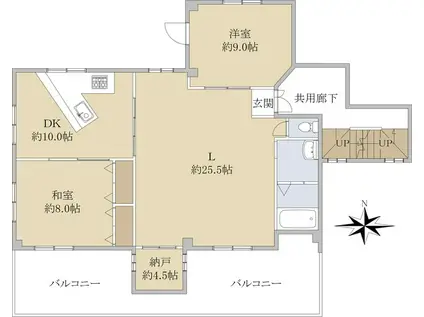 キャッスル小豆沢(2SLDK/2階)の間取り写真