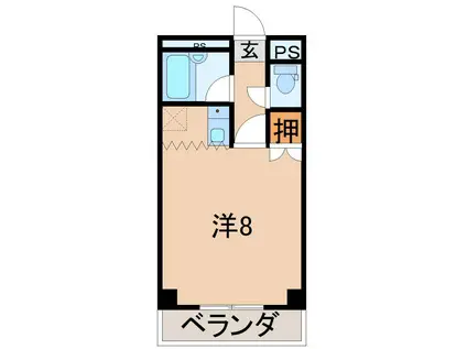 タカラビル(ワンルーム/2階)の間取り写真