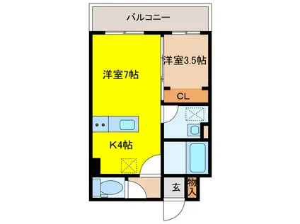 LIFE LINE 38(1LDK/2階)の間取り写真