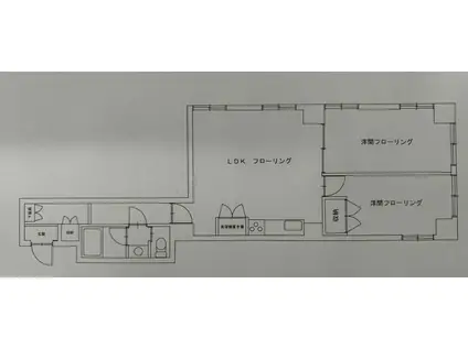 フェスタ花川戸(2LDK/9階)の間取り写真