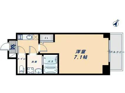 プレサンス難波フィールド(1K/11階)の間取り写真