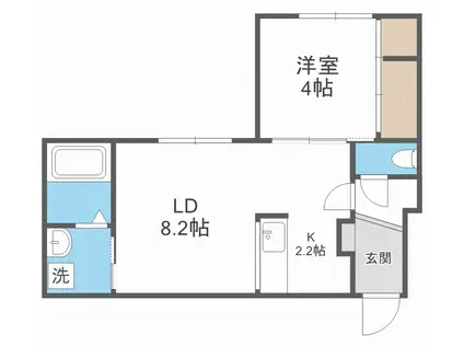 SORTE677(1LDK/3階)の間取り写真