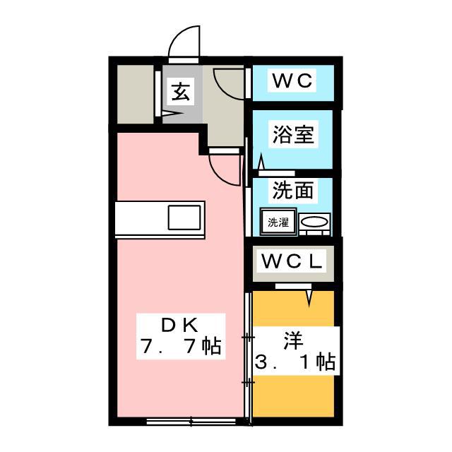 メゾン・ド・ルフレ(1LDK/1階)の間取り写真