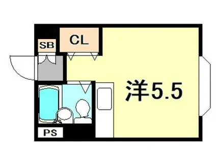 メゾン・ド山手(ワンルーム/2階)の間取り写真