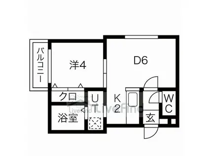 FORTRESS FUKUZUMI(1LDK/4階)の間取り写真