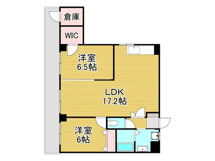 フェルト705(2LDK/3階)の間取り写真