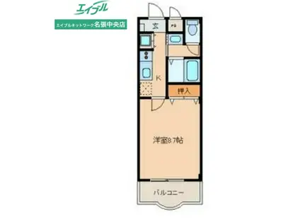 メルヴェーユ(1K/3階)の間取り写真