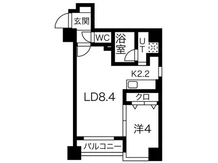 ノヴァ裏参道(1LDK/5階)の間取り写真