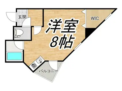 クリオコート梅田イースト(ワンルーム/2階)の間取り写真