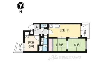 ローファス小島(3LDK/1階)の間取り写真