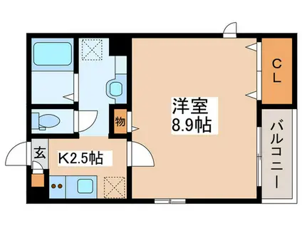 コンフォート四つ木(1K/3階)の間取り写真