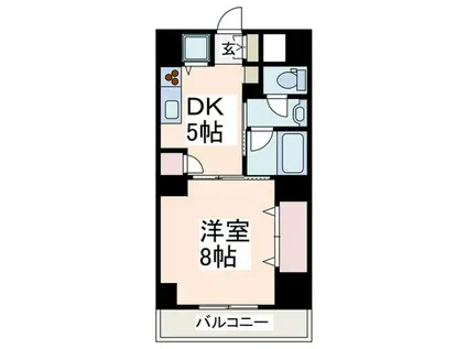 ヴェルデ藤ヶ丘(1DK/7階)の間取り写真