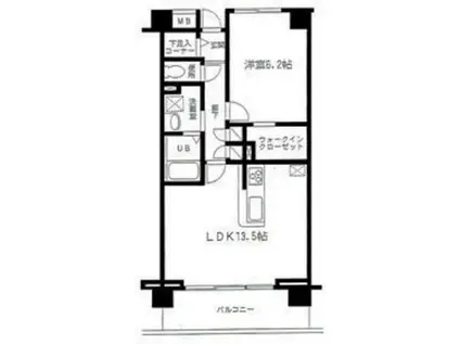 サンパティーク清和(1LDK/5階)の間取り写真