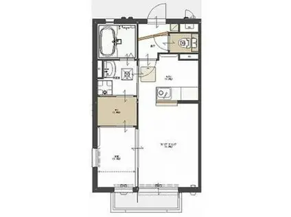 RE.OOZO B(1SK/2階)の間取り写真