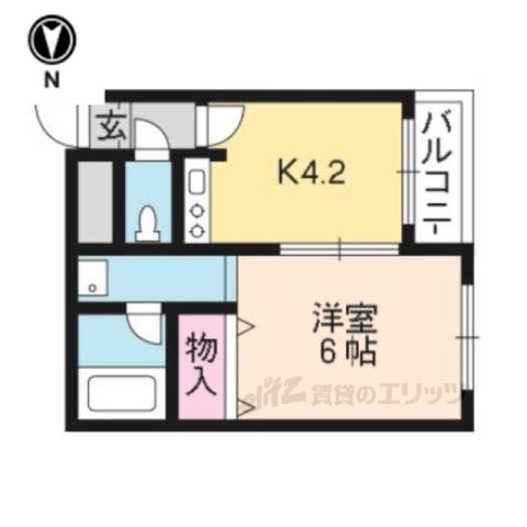 ファーストユースハイツ(1K/4階)の間取り写真