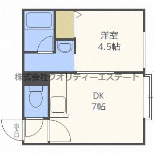 クリエイト栄通(1DK/3階)の間取り写真