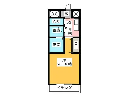 DO.BOA 山城 A棟(1K/2階)の間取り写真