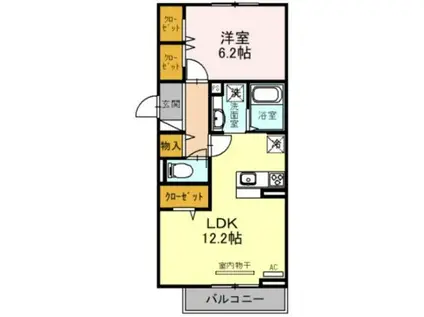 PRIMAVERA(1LDK/1階)の間取り写真