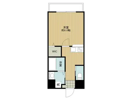 GRAND JADE駅南(1K/2階)の間取り写真