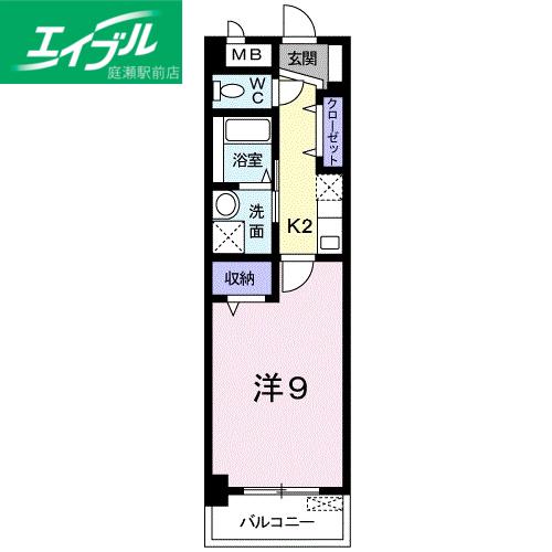 プラシード倉敷(1K/5階)の間取り写真