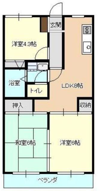 KODAヒルズ新小岩(3LDK/1階)の間取り写真