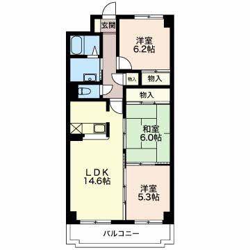 FOUR SEASONS(3LDK/1階)の間取り写真