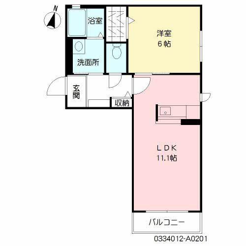 セレーノ宮前(1LDK/2階)の間取り写真