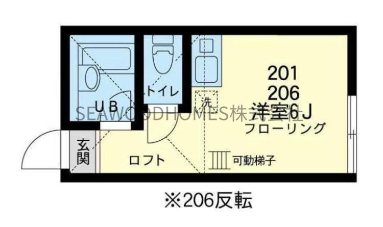 ユナイト金沢文庫マリーアンジェラ(ワンルーム/2階)の間取り写真