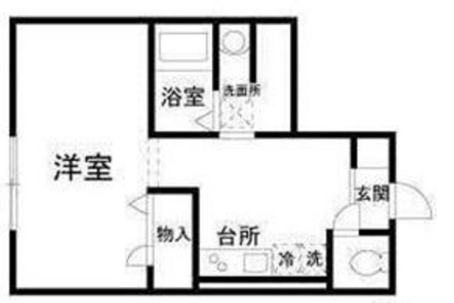 ラターシュ本郷(1K/1階)の間取り写真