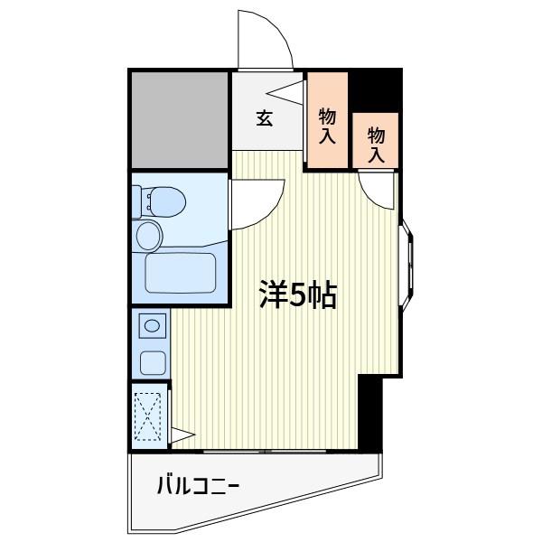 Jフラッツ川口本町(ワンルーム/5階)の間取り写真
