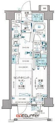 デュオステージ中野(1LDK/4階)の間取り写真