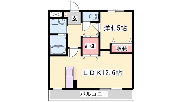 シーガルハウス(1LDK/1階)の間取り写真