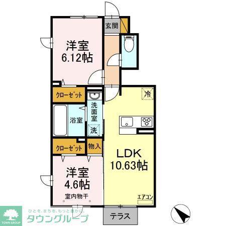 グラン シエラ(2LDK/1階)の間取り写真