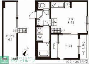 レーヴェルト名古屋(1LDK/1階)の間取り写真