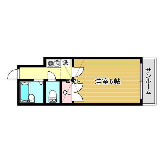 メープル永楽町(1K/1階)の間取り写真