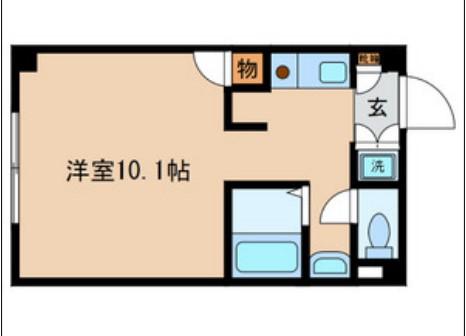 ヒルサイドコート西品川(ワンルーム/4階)の間取り写真