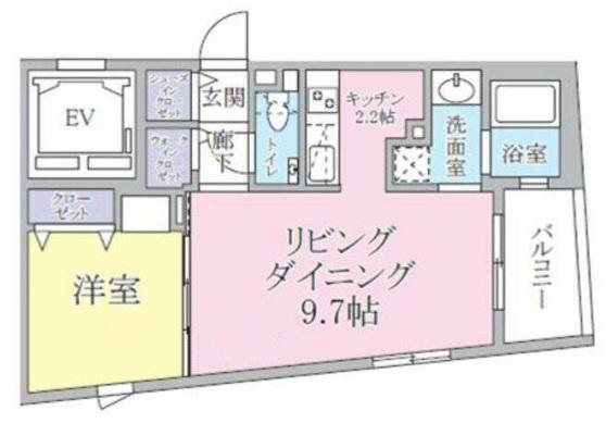 シェモア・オー(1LDK/3階)の間取り写真