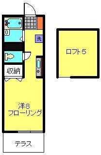エスポワールマツダ(ワンルーム/1階)の間取り写真