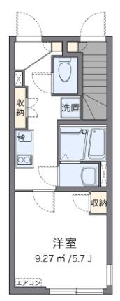 クレイノ葵芳 2号館(1K/1階)の間取り写真