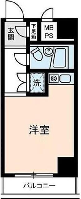 菱和パレス横浜壱番館(ワンルーム/2階)の間取り写真