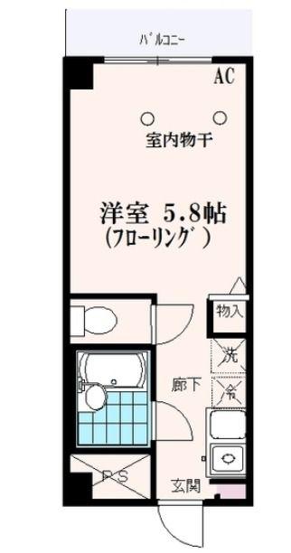 EIGHTYEIGHTタチカワ(ワンルーム/3階)の間取り写真