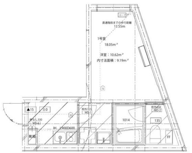 LUDENS練馬II(1K/2階)の間取り写真