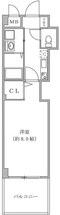 フォレスト梅田西(1K/6階)の間取り写真