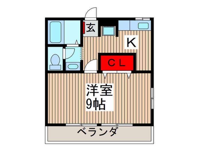 ドリームヴィラ(1K/1階)の間取り写真