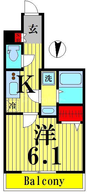 SPコート亀有(1K/3階)の間取り写真