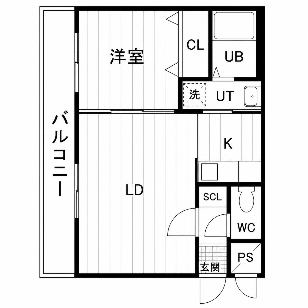 ASTERN15(1LDK/3階)の間取り写真