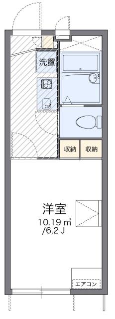 レオパレス五色山(1K/1階)の間取り写真